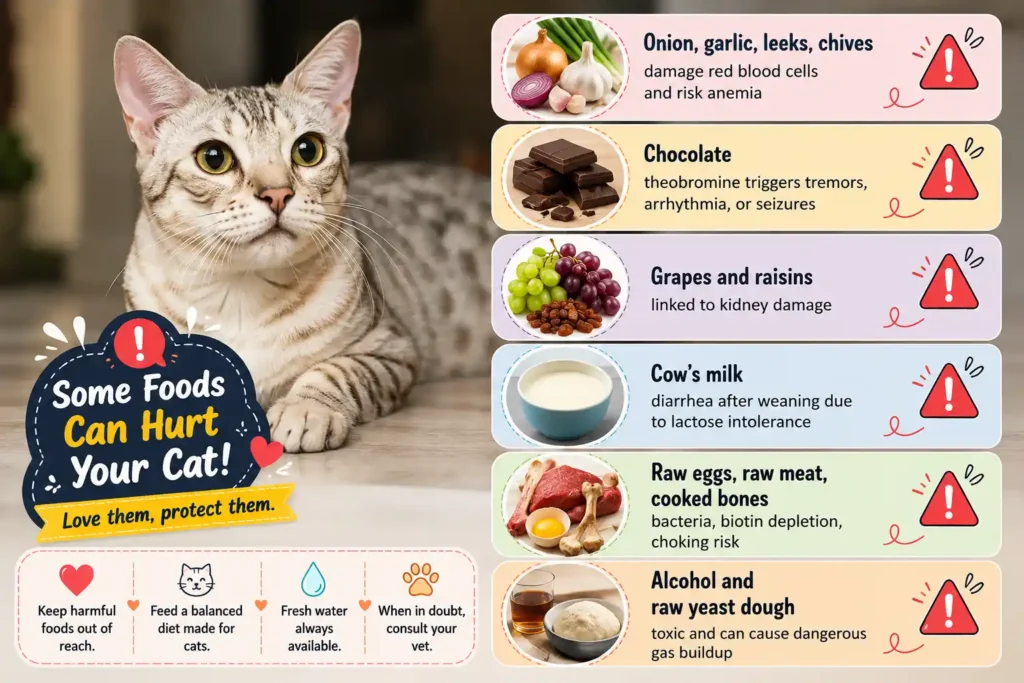 Toxic foods for cats