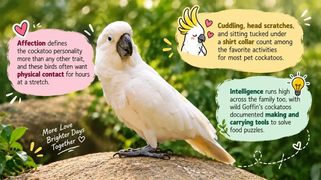 Affectionate cockatoo