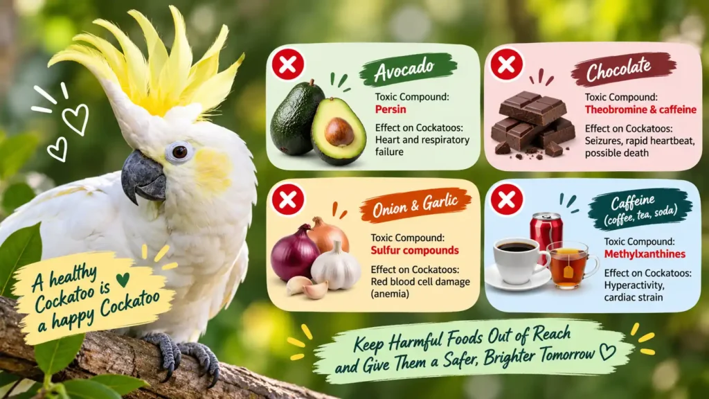 Toxic foods for cockatoos