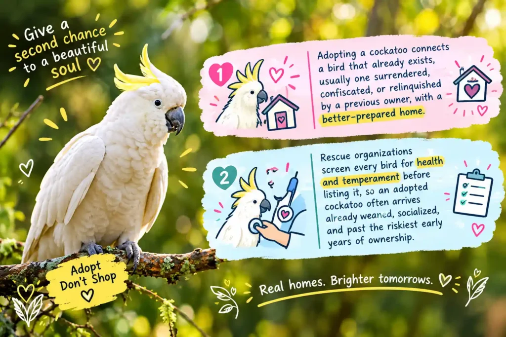 Cockatoo adoption second chance