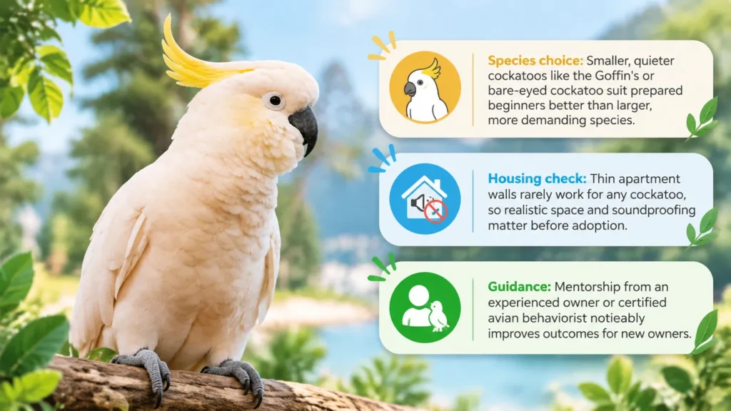 Cockatoo beginner care guide 