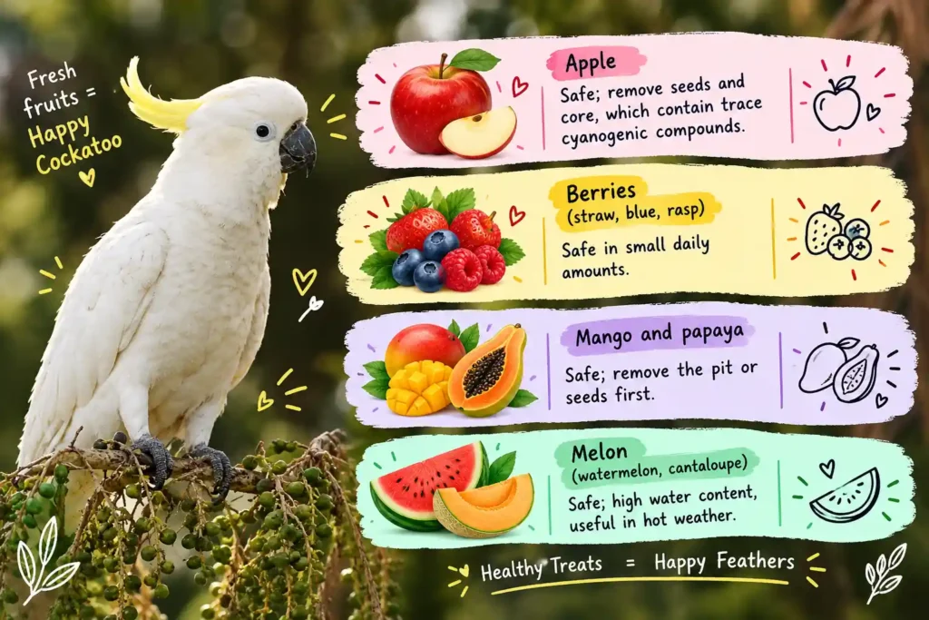 Cockatoo fruit feeding guide