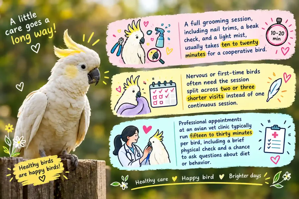Cockatoo grooming time guide