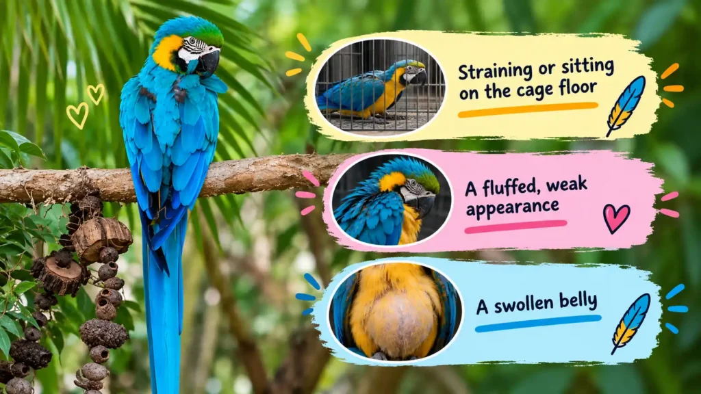 Macaw warning signs