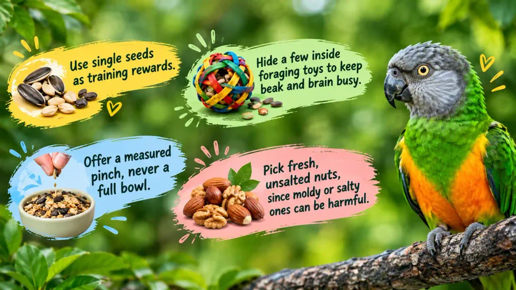 Parrot feeding tips