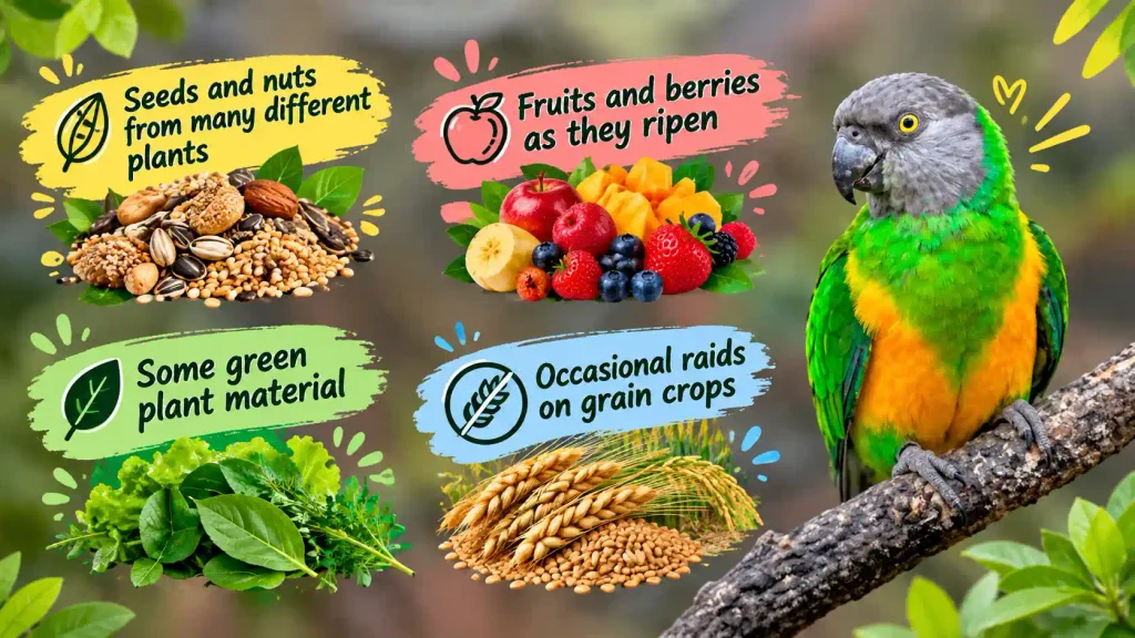 Senegal parrot natural diet