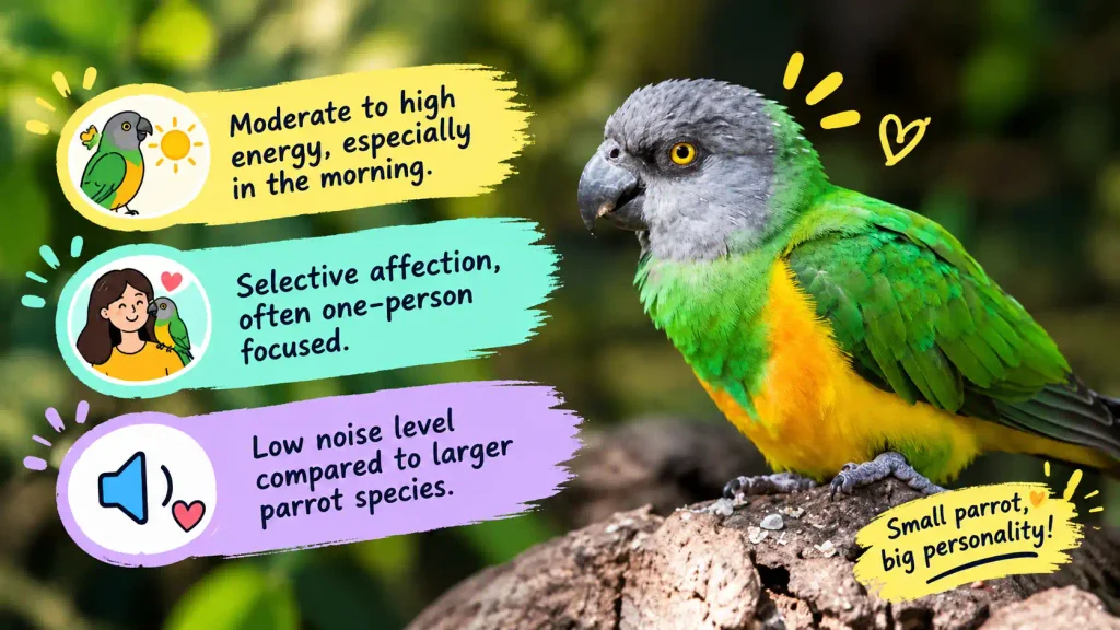 Senegal Parrot personality traits