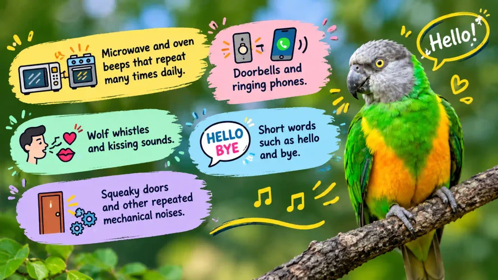 Senegal Parrot sounds to mimic